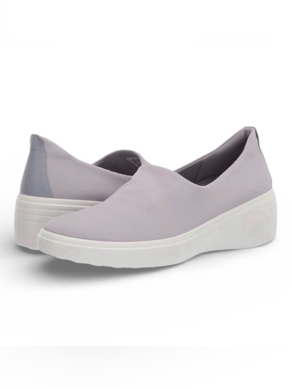 ECCO Soft 7 Wedge Slip-on Sneaker Silver Gray Women’s EU Sz 41; US 10-10.5